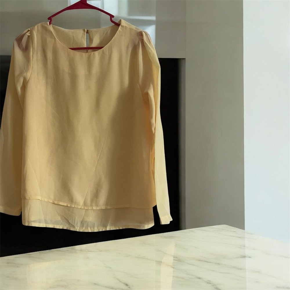 Elegant Cream Women's Top